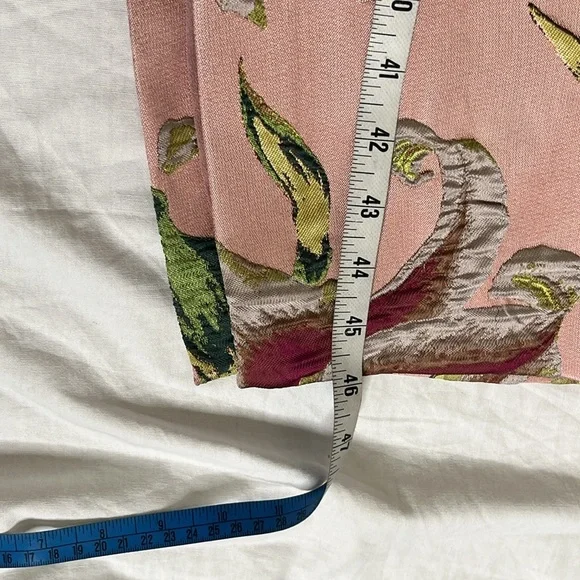 MARCHESA NOTTE One-shoulder Draped Floral-Jacquard Midi Dress in Blush sz 4 NWT - Picture 12 of 16